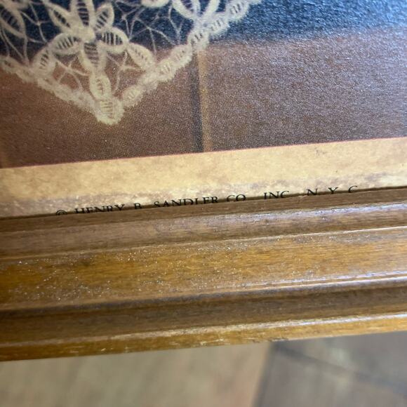 Henry Sandler Lithographic print home decor still life wood frame wall decor - Picture 7 of 10